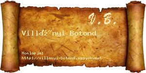 Villányi Botond névjegykártya